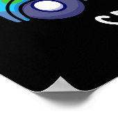 スポットカーおもしろいスポーツカープンダークBG ポスター (角)