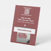 スポットクリック、ラベル、ポスト、共有! 台座サイン (正面)