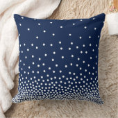 スポットシェーディング240816 – 白とミッドナイトブルー クッション (ブランケット)