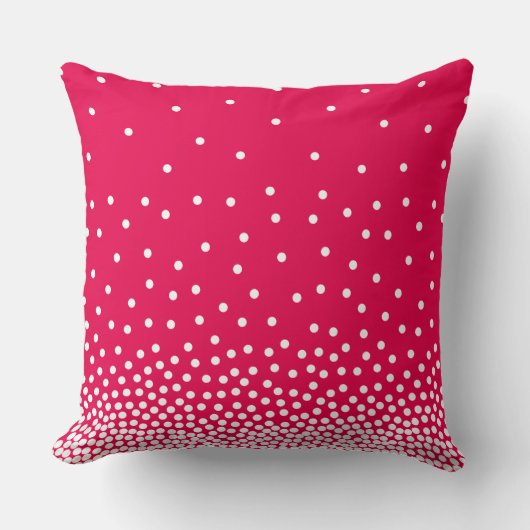 スポットシェーディング240816 – 白と#e60049ピンク赤 クッション (正面)