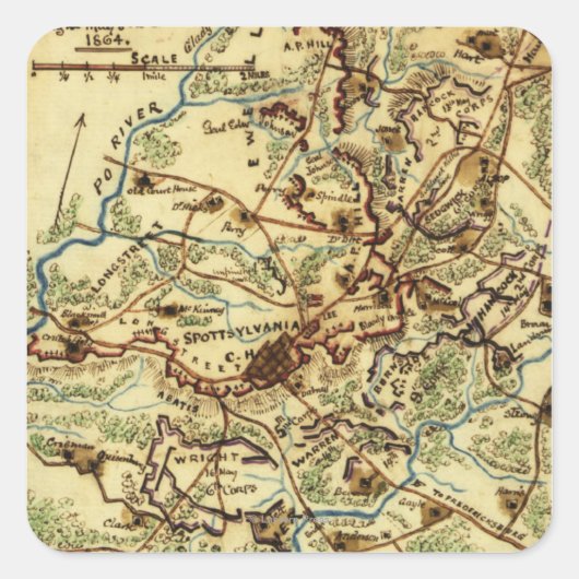 スポットシルバニアコートハウスの戦い スクエアシール (正面)