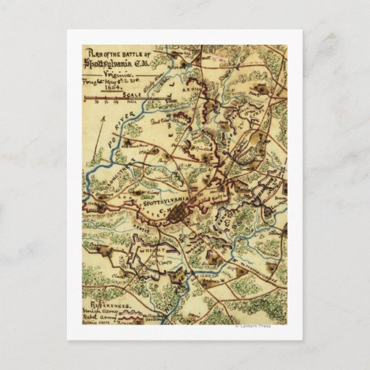 スポットシルバニアコートハウスの戦い ポストカード (正面)