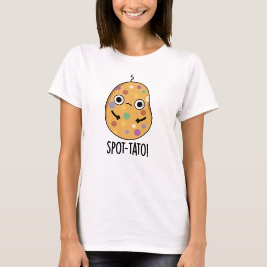 スポットトおもしろいポテトプリン Tシャツ (正面)