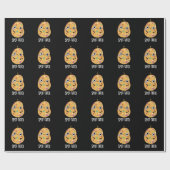 スポットトおもしろいポテトプンダークBG ラッピングペーパー (フラット)