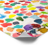 スポットドットスペックカラーアートアーティストプリント ポスター (角)