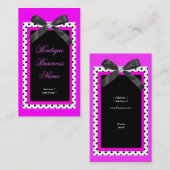 スポットブティックラベルホットピンクボウ画像 名刺 (正面/裏面)