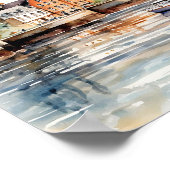 スポットポーランド絵を描ウォータカラー旅行 ポスター (角)