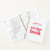 スポットモダンブライダルシャワーかわいらしギフトレシピ帳 ノートブック (内部)