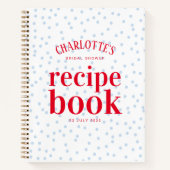 スポットモダンブライダルシャワーかわいらしギフトレシピ帳 ノートブック (正面)