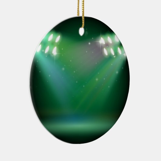 スポットライトが付いているステージ セラミックオーナメント (右)