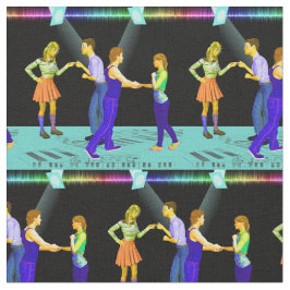 スポットライトが付いている振動踊りのカップル3" Sq. ファブリック