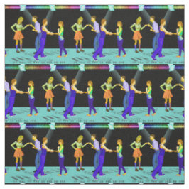 スポットライトが付いている振動踊りのカップル3" Sq. ファブリック
