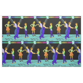 スポットライトが付いている振動踊りのカップル9" Sq. ファブリック