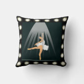 スポットライトとマルケのライトを持つバレエダンサー クッション (裏面)