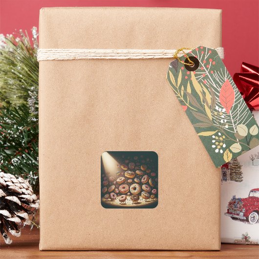 スポットライトのドーナツ スクエアシール