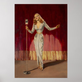 スポットライトのピンアップ ポスター