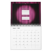 スポットライトの中心ステージのカーテンの背景 カレンダー (3月 2027)