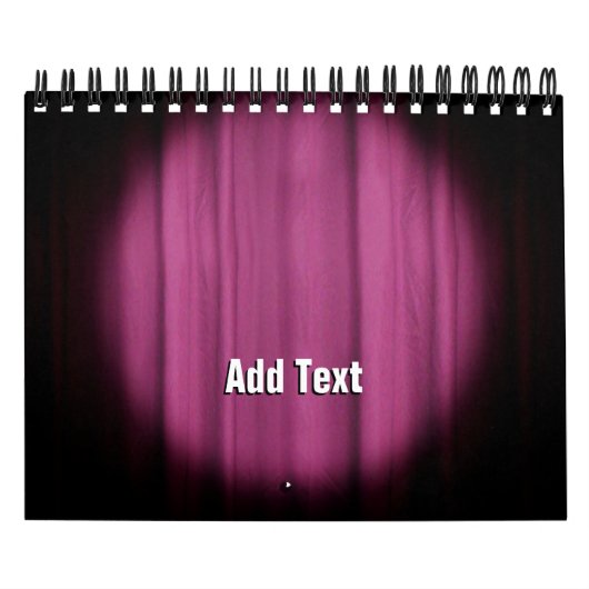 スポットライトの中心ステージのカーテンの背景 カレンダー (カバー)