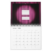 スポットライトの中心ステージのカーテンの背景 カレンダー (1月 2026)