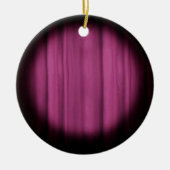 スポットライトの中心ステージのカーテンの背景 セラミックオーナメント (正面)