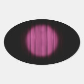 スポットライトの中心ステージのカーテンの背景 楕円形シール (正面)