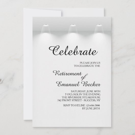 スポットライトの招待状 招待状 (正面)