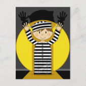 スポットライトの漫画によって脱出する囚人 ポストカード (正面)