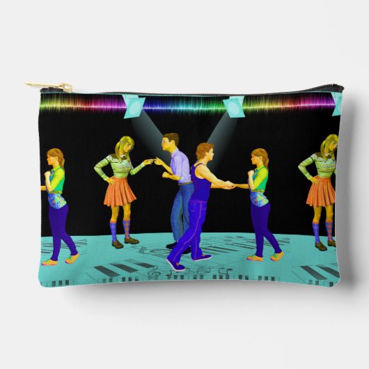 スポットライトを使用したスイングダンサー アクセサリーポーチ (正面)