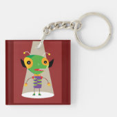 スポットライトカラフルSci-Fiの予測できなエイリアンAnt キーホルダー (裏面)