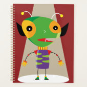 スポットライトカラフルSci-Fiの予測できなエイリアンAnt プランナー手帳 (正面)