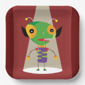 スポットライトカラフルSci-Fiの予測できなエイリアンAnt ペーパープレート (正面)