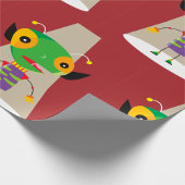 スポットライトカラフルSci-Fiの予測できなエイリアンAnt ラッピングペーパー