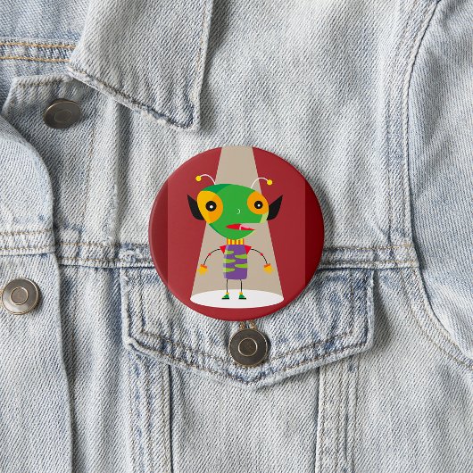 スポットライトカラフルSci-Fiの予測できなエイリアンAnt 缶バッジ