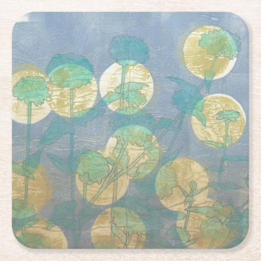 スポットライトフローラI スクエアペーパーコースター (正面)