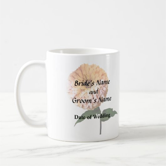 スポットライト内の《植物》百日草 コーヒーマグカップ (左)