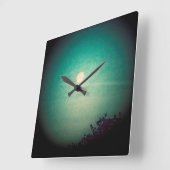 スポットライト月 スクエア壁時計 (傾斜)