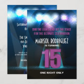 スポットライト スター パープル キンセアニエラ 招待状 (正面/裏面)