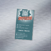 スポットレス青：カスタムハウスクリーニングQRコード マグネット名刺 (インサイチュ)