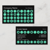 スポット – ターコイズオン黒 名刺 (正面/裏面)