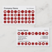 スポット – ルビー赤オンホワイト 名刺 (正面/裏面)