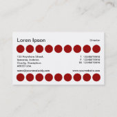 スポット – ルビー、白黒 名刺 (裏面)