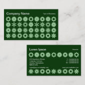 スポット – 暗い森の緑に薄暗い緑 名刺 (正面/裏面)