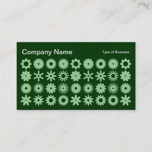 スポット – 暗い森の緑に薄暗い緑 名刺 (正面)