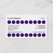 スポット – 深い紫、黒、白 名刺 (裏面)