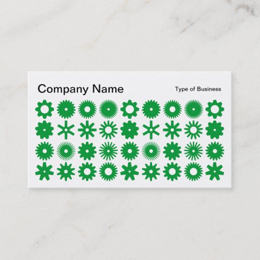 スポット – 白い上の草の緑 名刺 (正面)