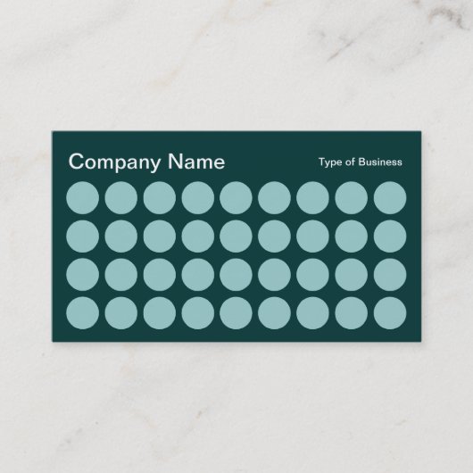 スポット – Lt Blue Green on Dk Green 名刺 (正面)