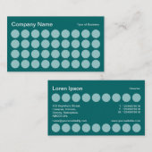 スポット – Lt Blue Green on Moss Green 名刺 (正面/裏面)