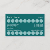 スポット – Lt Blue Green on Moss Green 名刺 (裏面)