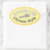 スポニースタイル – ソフトイエロー 楕円形シール (バッグ)