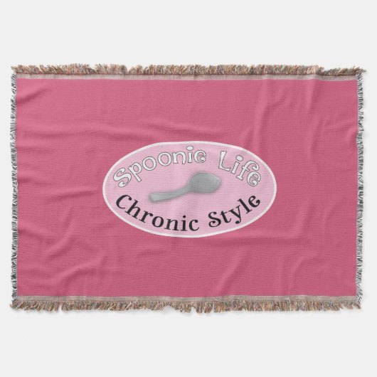 スポニースタイル – ピンク スローブランケット (正面)